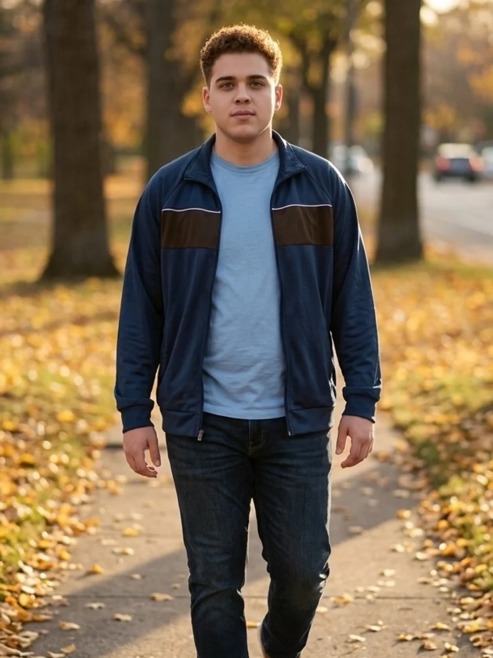 NWT - Athletica Men’s Blue Lightweight  Jacket - Size Medium